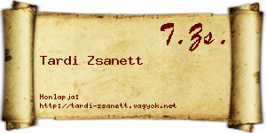 Tardi Zsanett névjegykártya